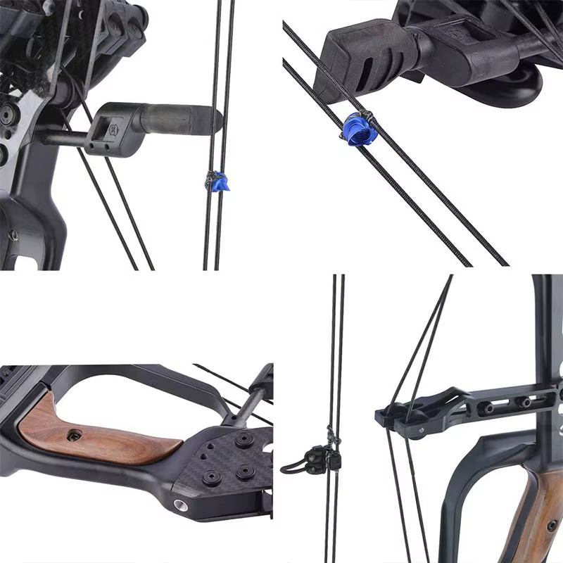 Set de Arco Compuesto y Flechas de Arquería, 21.5lbs-60lbs Ajustable, Flecha de Carbono, Arco de Doble Uso con Bola de Acero, Accesorios de Caza y Tiro — imagen 3