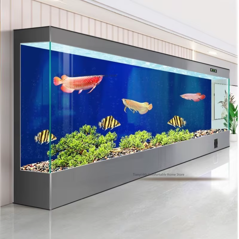 Acuario de Vidrio Ecológico Luxe Nórdico para Salón o Entrada - Diseño Italiano Minimalista Blanco Ultra — imagen 2