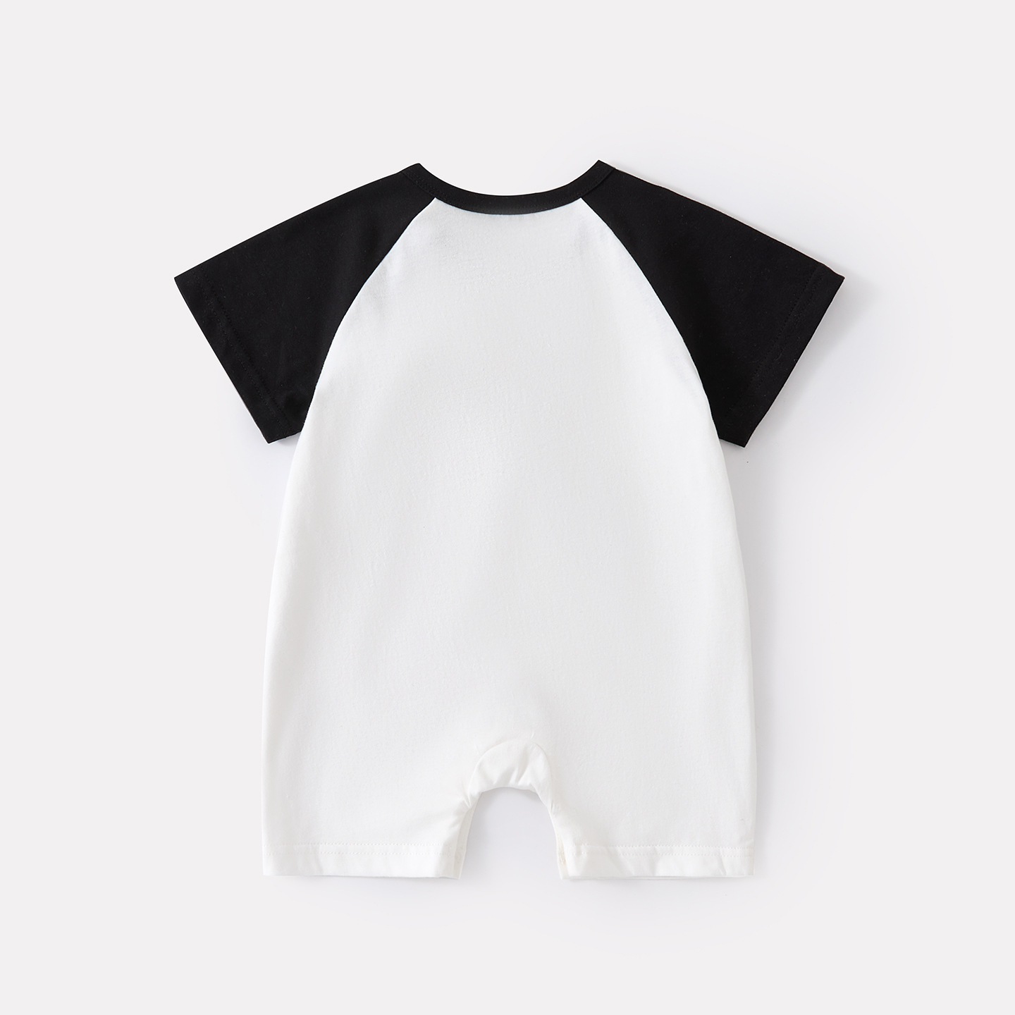 Cartoon Dog Romper, Baby Color-block Short Sleeve Onesie, Lightweight Open-crotch Crawling Suit — image 5
