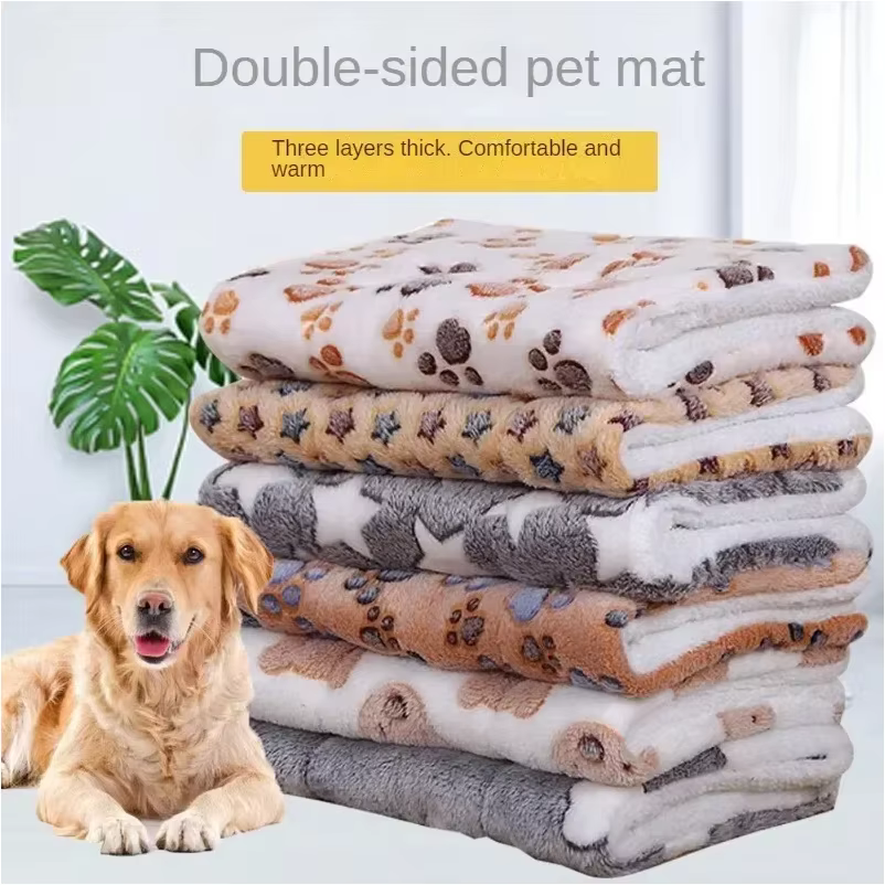 Double-sided Pet Mat Mats Short Plush Pet Sleeping Bed for Cats Small Dogs Cute Pet Pad Blanket Warm Kitten Cushion Cat Sofa Bed — image 4