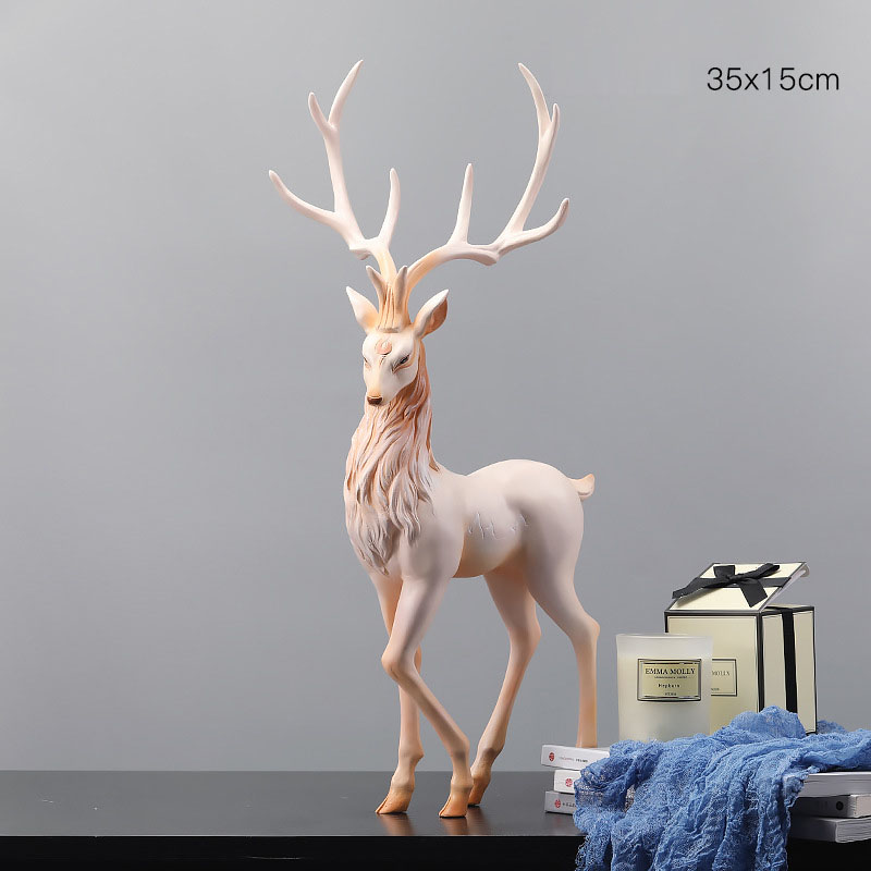 Elk ornaments foyer home decor creative furnishings TV wine cabinet decorations housewarming gifts — image 1
