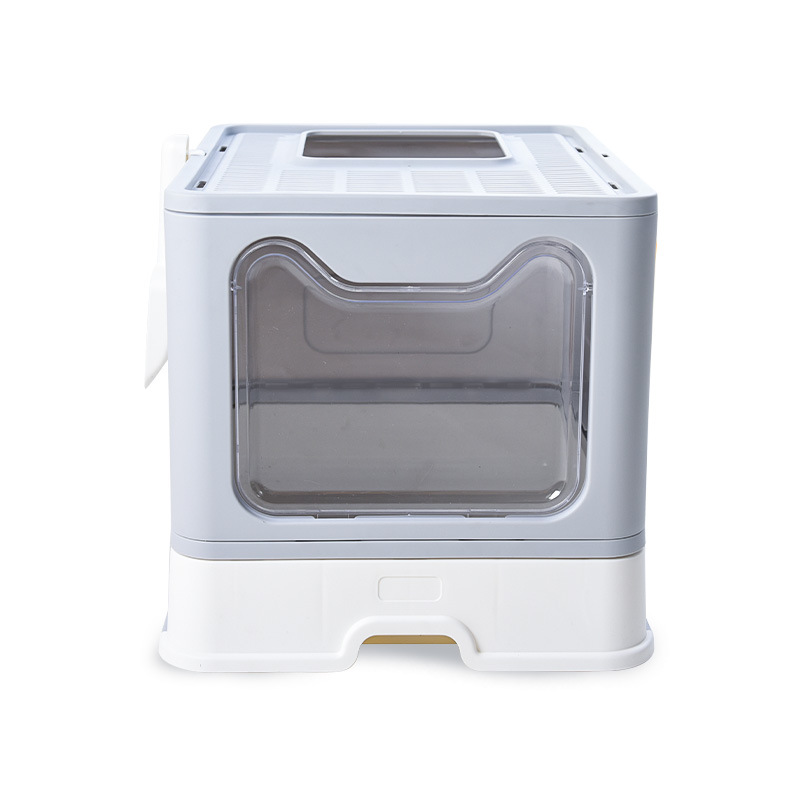 Top-Entry Cat Litter Box Folding Cat Litter Box Independent Packaging Small Volume Fully Enclosed Forward Top-Out Drawer Cat Toilet — image 6
