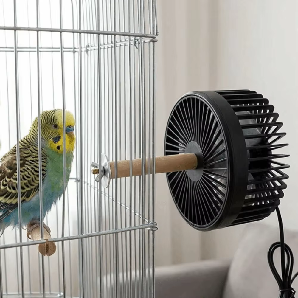 USB Powered Bird Cage Cooling Fan Low Noise Air Circulation Pet Cage Circulation Fan Adjustable Wind Speed Cage-mounted — image 1