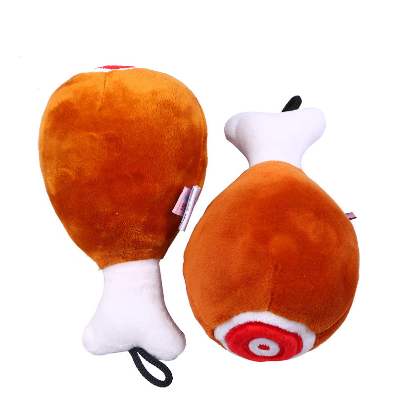 Juguetes para Mascotas Pata de Pollo Grande Juguetes con Sonido Resistentes al Mordisco Peluche de Acción — imagen 3