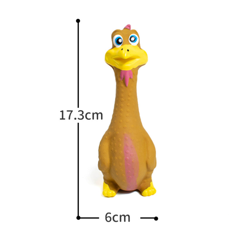 3 Piezas de Juguetes de Gallina Chillona de Látex, TPR Ecológico, Juguetes Interactivos para Morder y Jugar con Sonido para Perros — imagen 5