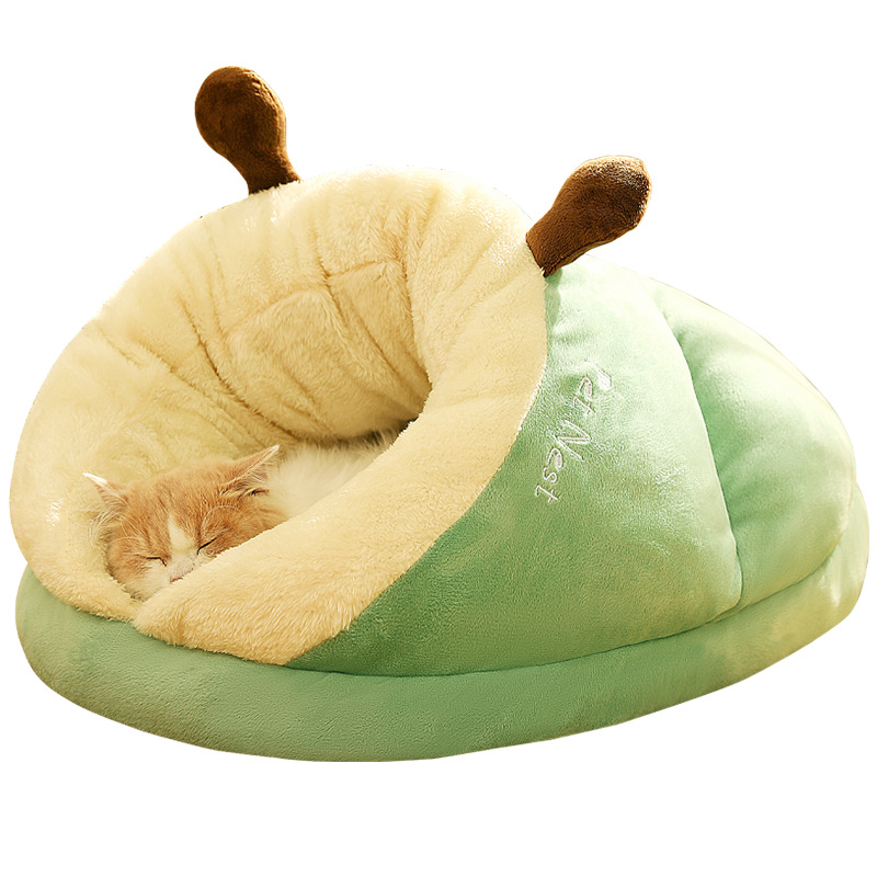 New Pet Kennel Popular Winter Cat Dog Slipper Kennel Cat Kennel Dog Kennel Warm Plush Thickened Small Kennel — image 4