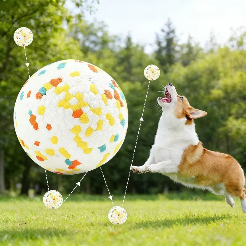 Pelota elástica para perros, alta rebote, flotante, resistente al mordisqueo, para entrenamiento y juego interactivo — imagen 1