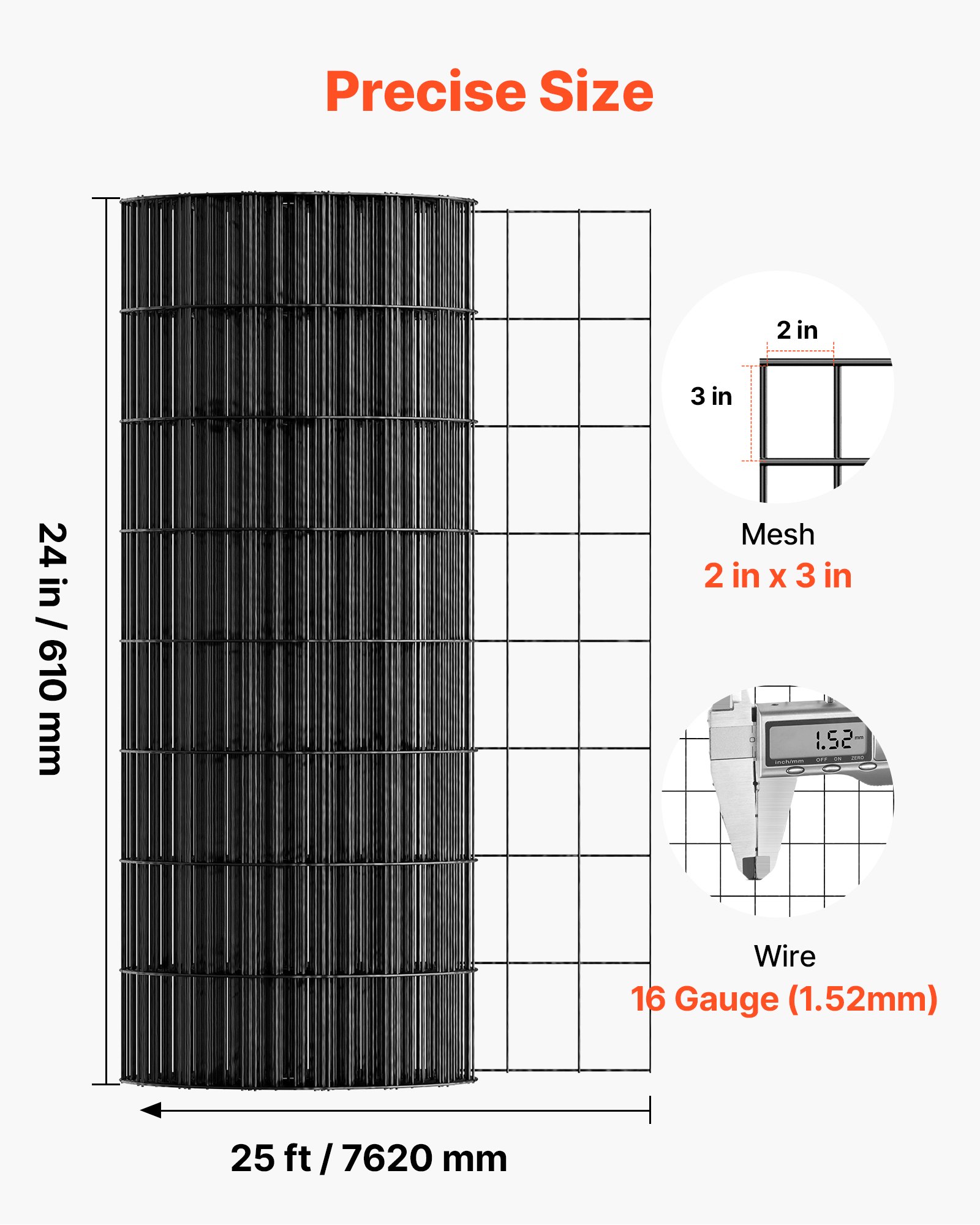 Malla de Alambre Galvanizado 24'' x 25 pies, Malla de 2x3 pulgadas 16 gage para Cámaras de Conejos y Reptiles — imagen 5