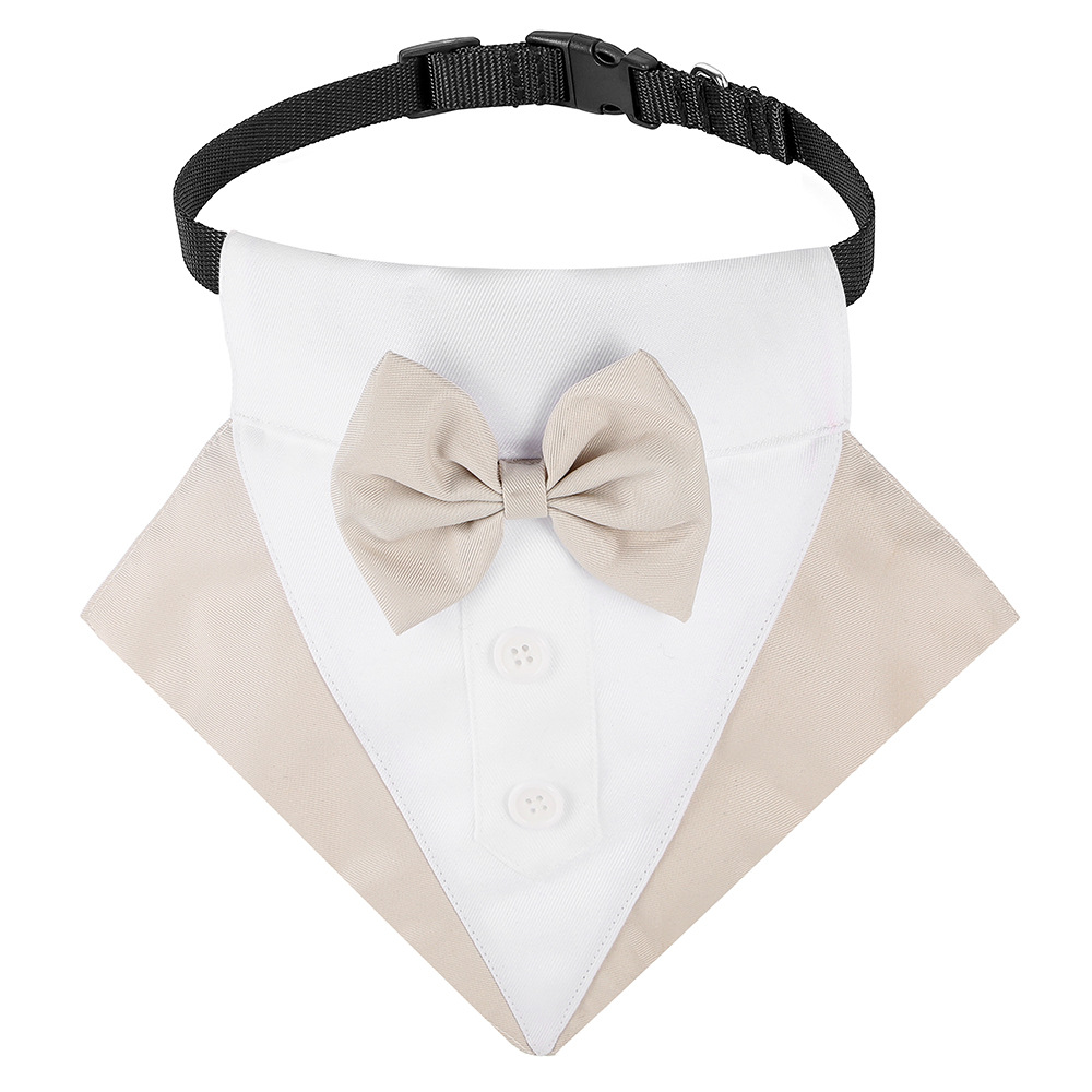 TANPOPO British style wedding suit dog bibs wedding triangle scarf pet scarf — image 12