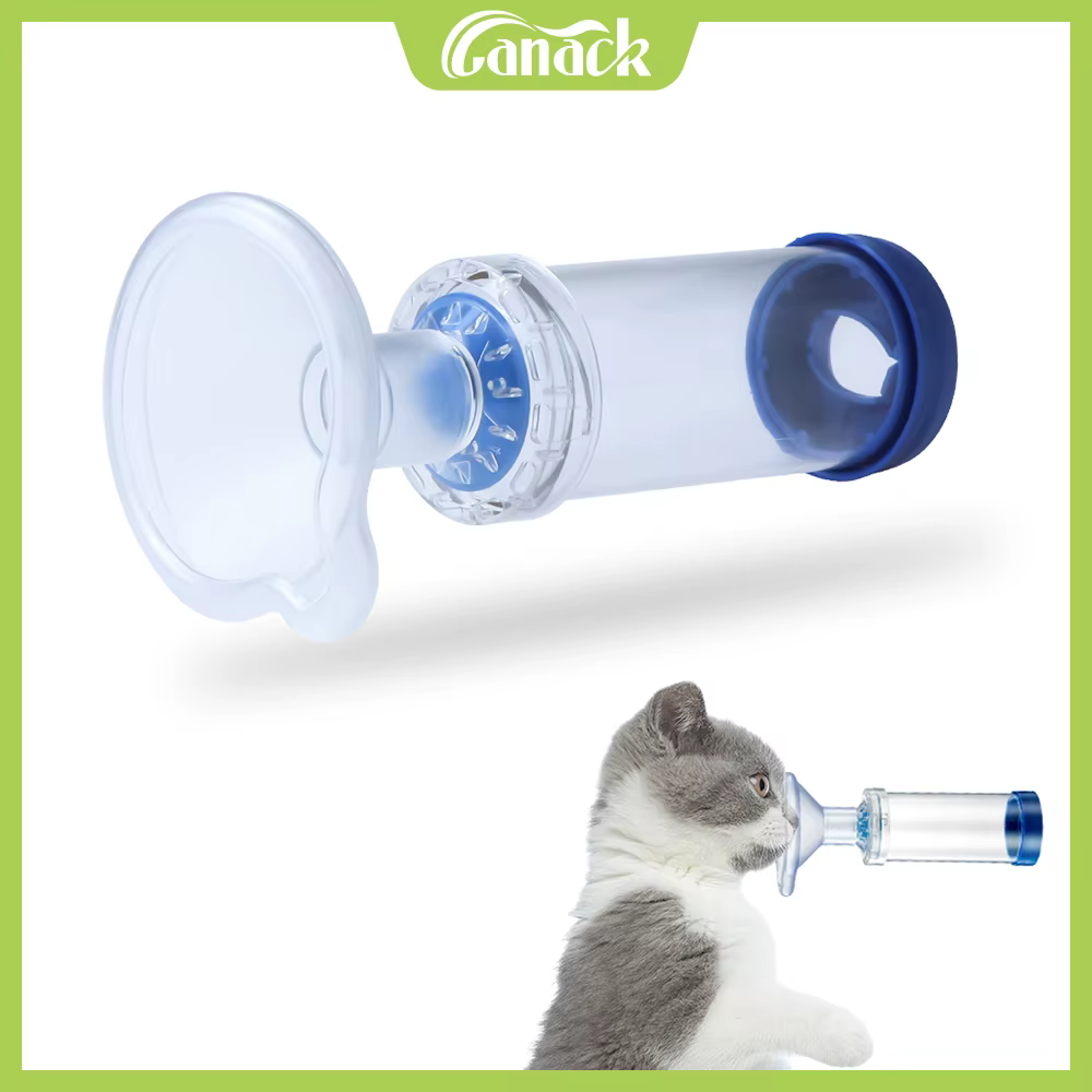 Cámara de Aerosol para Mascotas Portátil Inhalador Espaciador con Máscara PVC Médico para Animales Equipamiento Veterinario — imagen 1