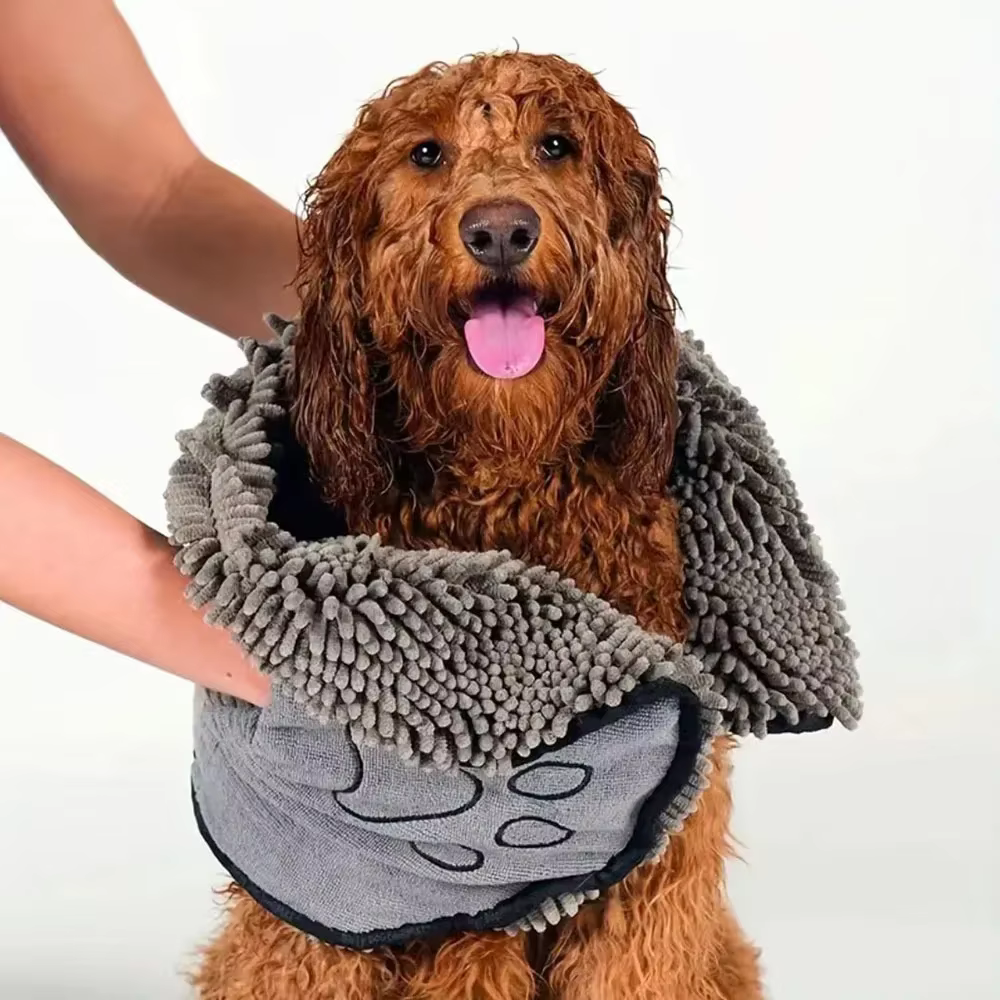 Super Absorbent Pet Bath Towel Quick-drying Cat Towels Convenient Soft Bath Robe Dry Pet Cleaning Washcloth Dog Accessories — image 1