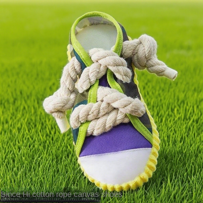 Durable Dog Toy Slippers for Self-Entertainment and Teeth Cleaning with Cotton Rope for Pet Dogs — image 2