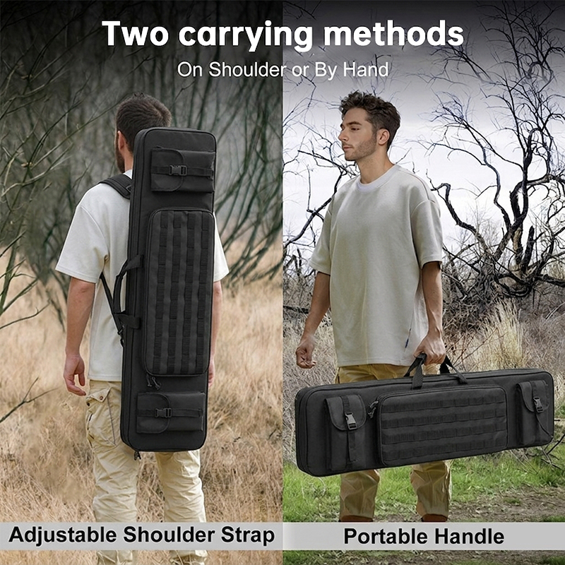 & 90cm Tactical Rifle Bag, Durable Gun Case for Hunting & Shooting – Rifle/Shotgun Backpack with Pistol Holster — image 9