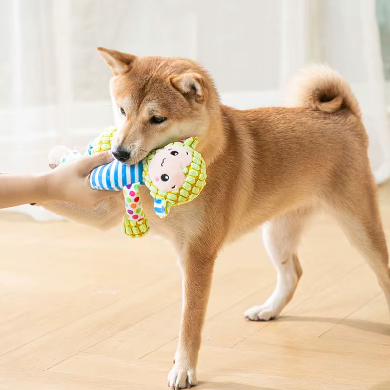 Juguete de Plush para Mascotas Gato Perro Rompecabezas Interactivo Sonoro Corte Resista Animales Adorables Juguetes para Mascotas — imagen 6
