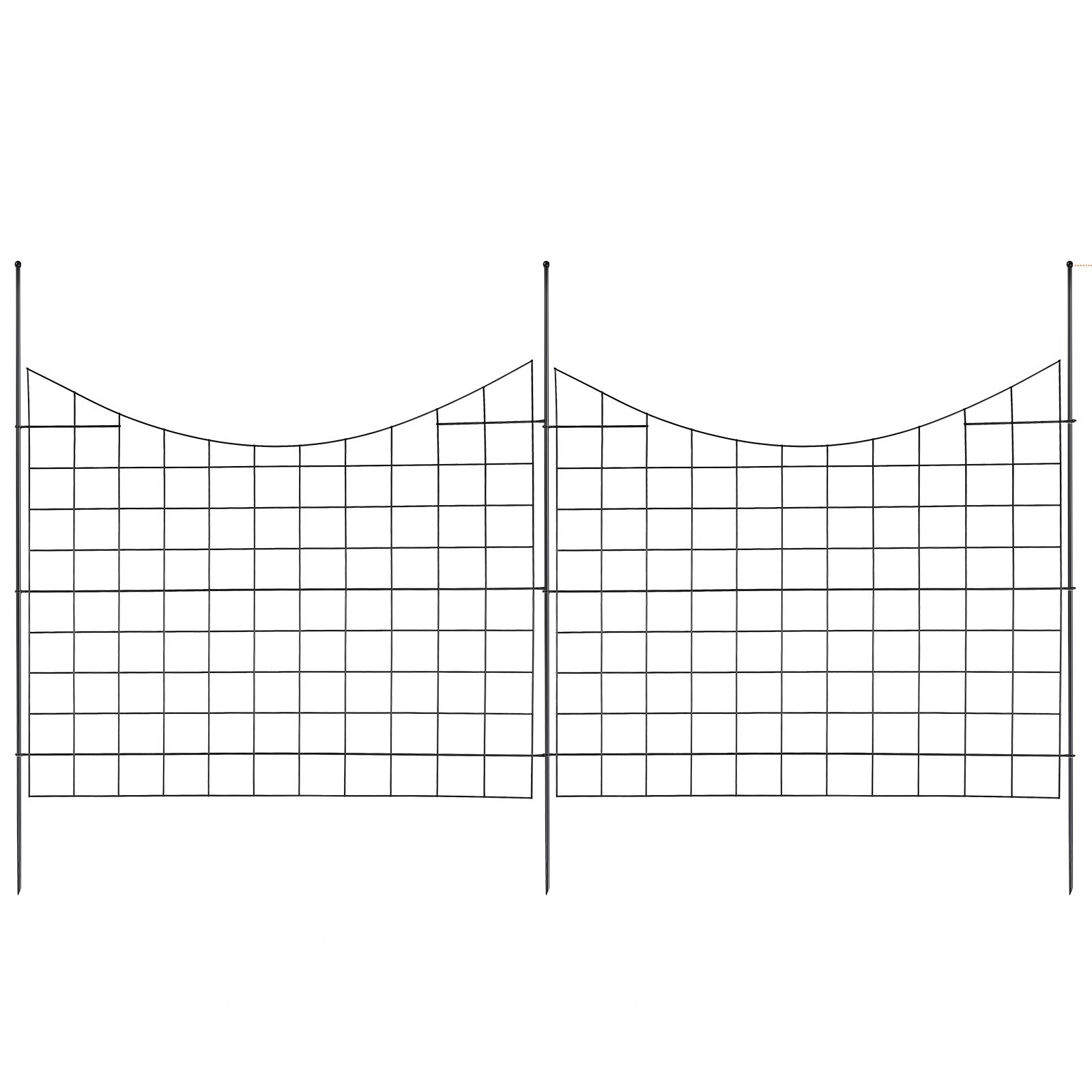 Valla de Jardín, 36.6" x 29.5" Barrera para Animales con Espinas Subterráneas, Decorativa y Resistente al Perro, 2.5 pulgadas de separación entre espigones, 5 unidades — imagen 7