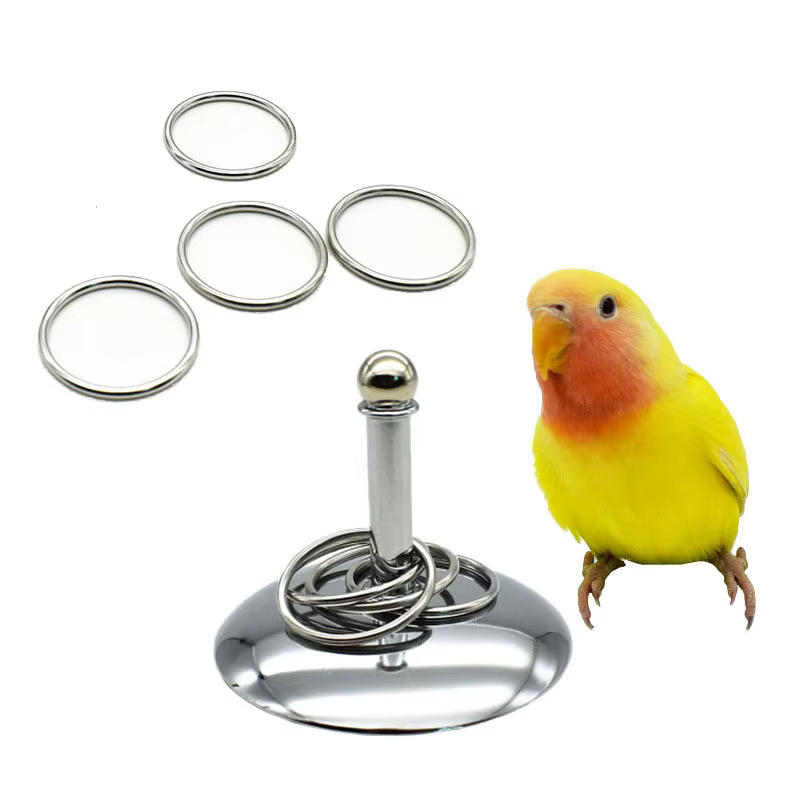 Pet Bird Toys Metal Platform Ferrules Toy Parrot Puzzle Interactive Toy Parakeet Training Intelligence Development Bird Supplies — image 5