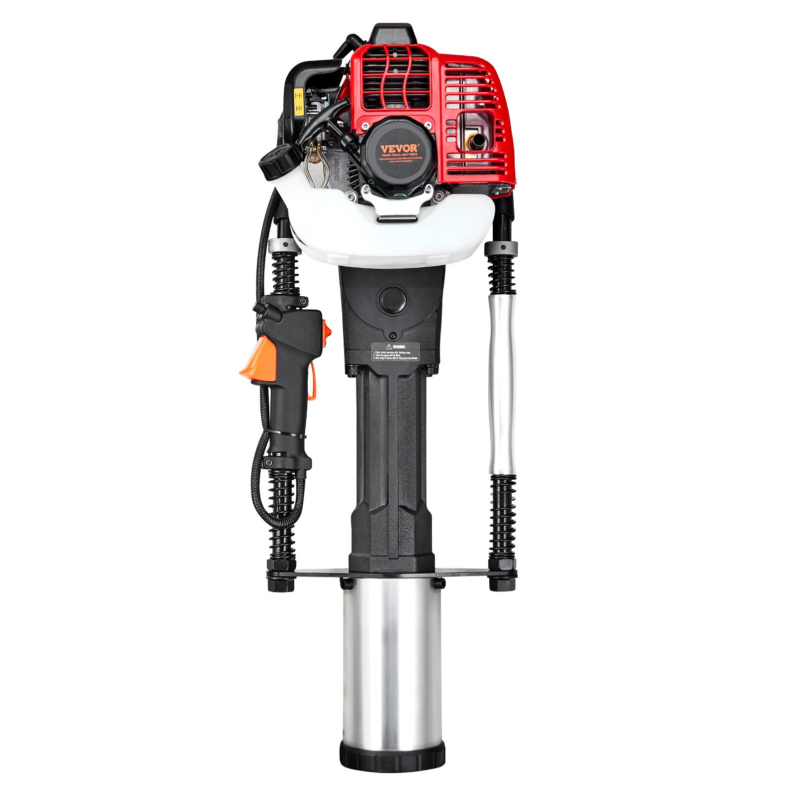52cc Gas-Powered T Post Driver, 2-Stroke Engine Gasoline Fence Piling Pounder, 1300W Portable Piledriver With 3 Post Driving Head(49/69/100 Mm), For Farm, Ranch Fencing, Road Improvements — imagen 1
