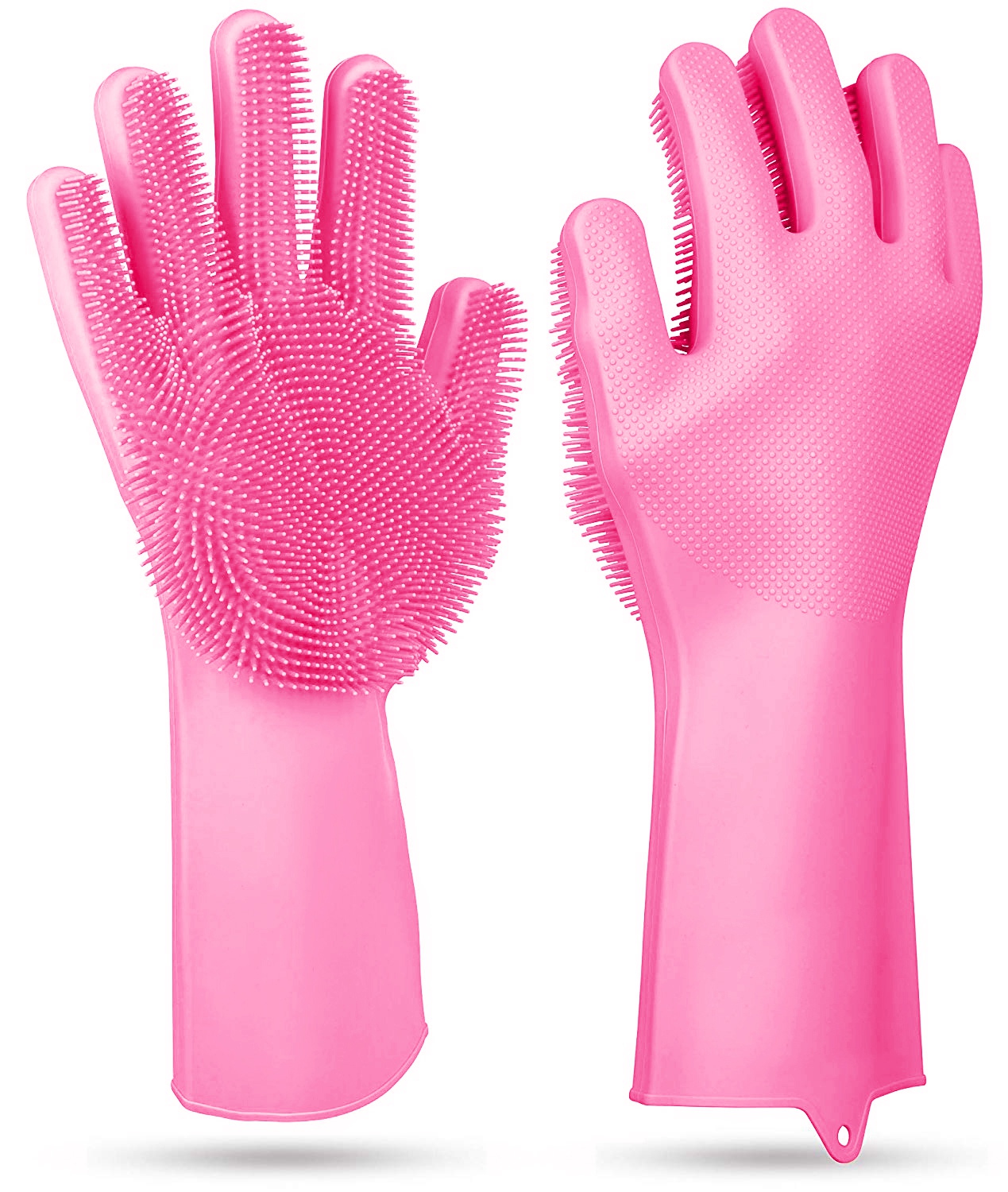 Par de Guantes de Silicona con Cerdas Para Lavar Platos, Esponja de Limpieza, Cepillo Para Mascotas, Guantes Resistentes al Calor — imagen 13