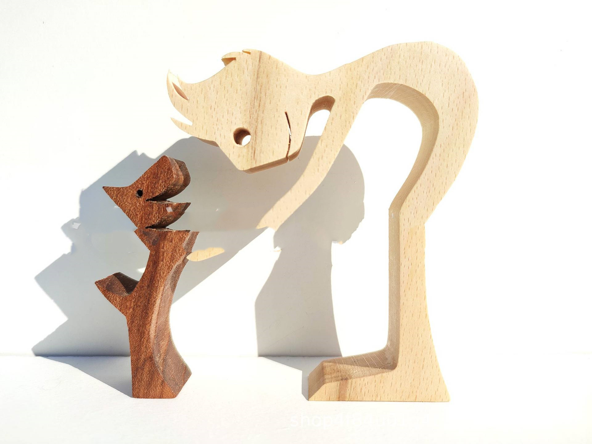 Escultura de Madera para Decoración de Hogar con Perro y Dueño - Regalo de Navidad para Amantes de los Animales — imagen 25