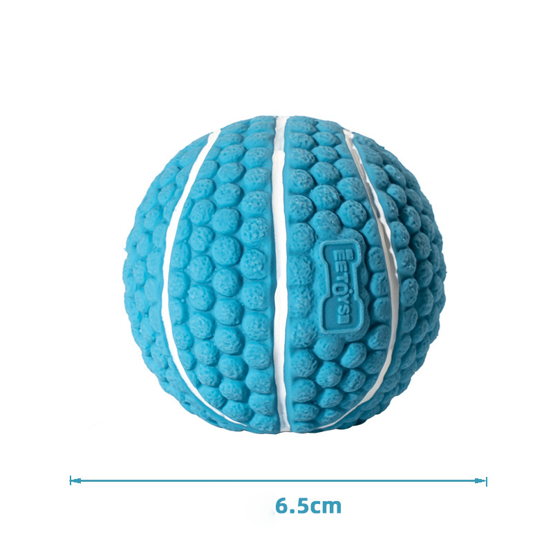 Latex brown blue basketball throw interactive grinding teeth to relieve boredom and retrieve dog toys — image 8