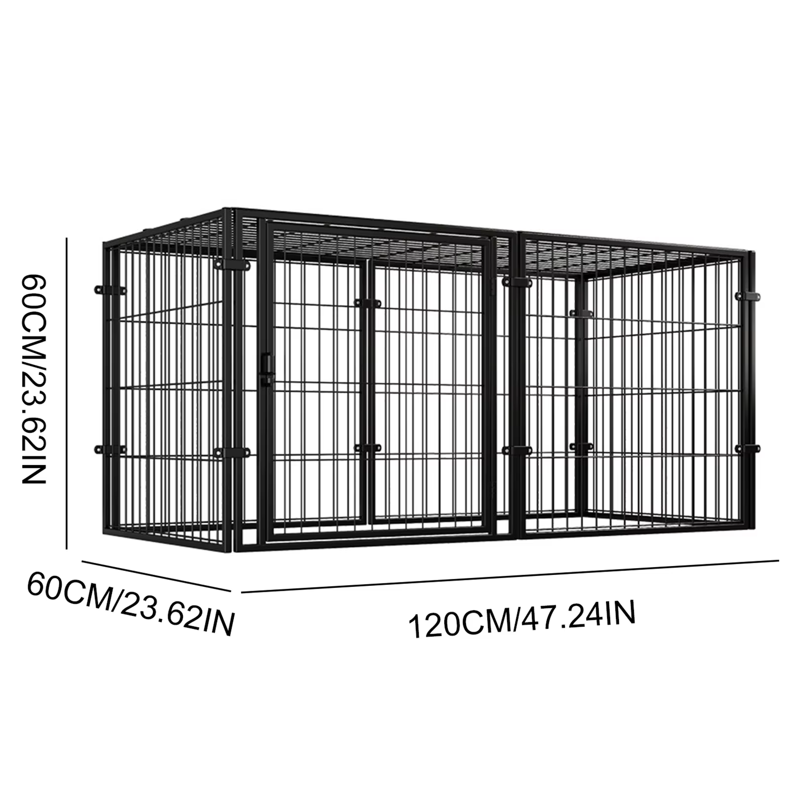 Caja de Kennel con Puerta para Perros - Jaula Metálica Resistente para Cachorros, Conejos y Peces — imagen 5