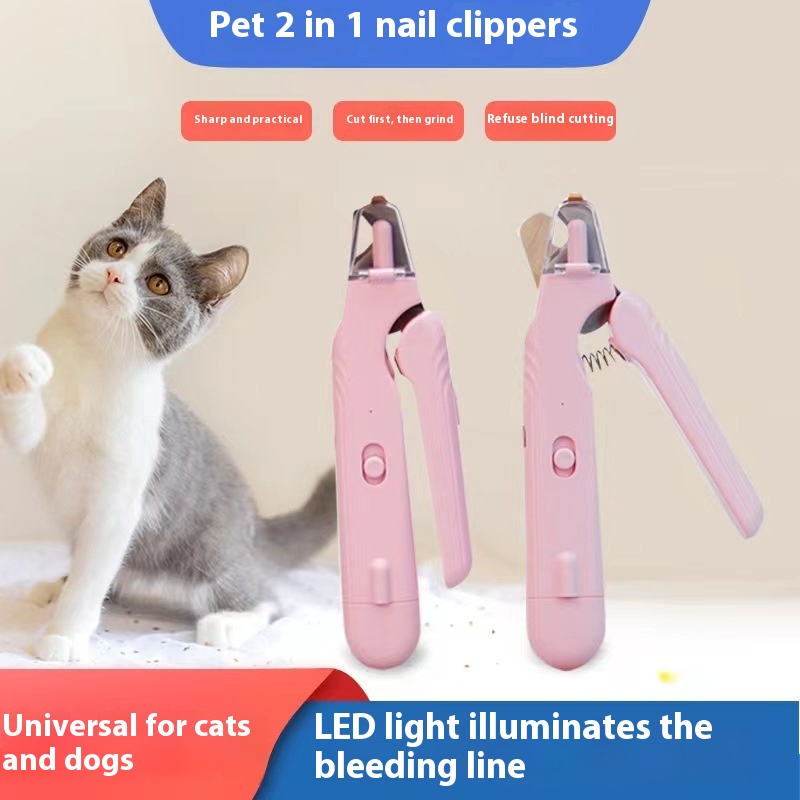 Cortaúñas para Mascotas 2 en 1 con Luz LED, Tijeras Especiales Detectoras de Vena Sanguínea para Perros y Gatos, Cortador de Uñas Multifunción para Patas de Animales, Artículos para Mascotas — imagen 18