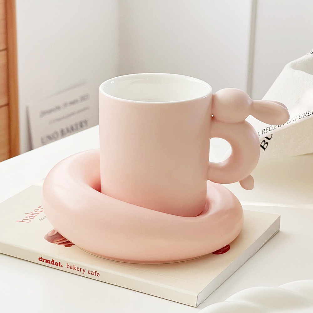 Taza de Cerámica para Conejo con Cubierta y Manija - Set Completo para Té de Tarde — imagen 7