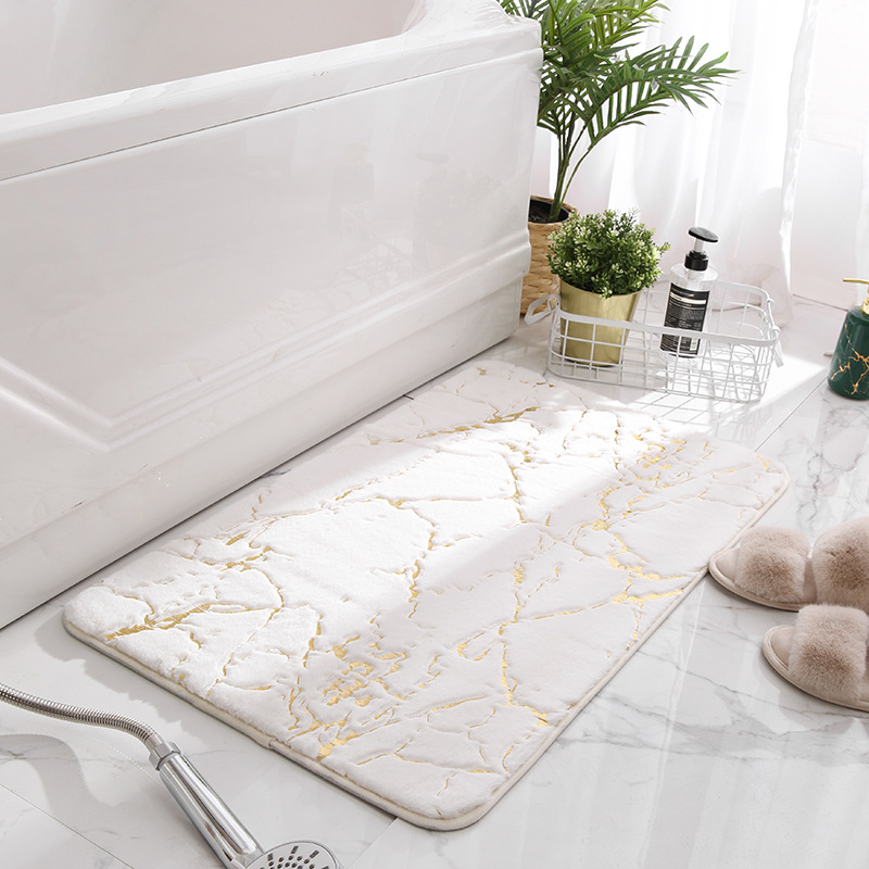 Bathroom Non-Slip Mat Imitation Rabbit Fur Carpet Bedroom Climbing Mat Thickened Living Room Bedside Foot Pad Bathroom Absorbent Floor Mat — image 7
