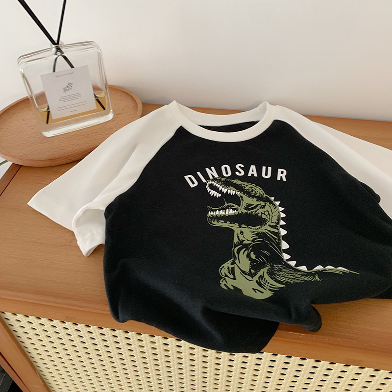 Children's short sleeved t-shirt cartoon dinosaur — image 2