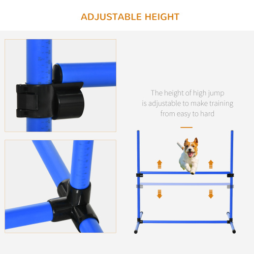 Equipo de Entrenamiento de Agilidad para Perros de 4 Piezas con Postes de Salto de Altura Ajustable — imagen 7