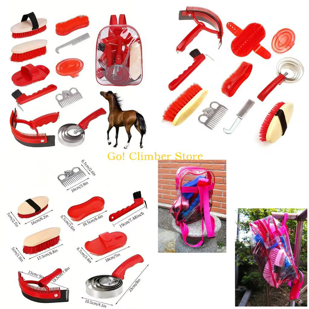 Conjunto de Herramientas Q84C para Despellejamiento, Aseo y Masaje de Caballos – Suministros de Baño y Limpieza, Equipo de Limpieza para Caballos