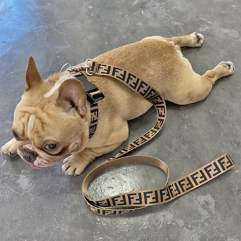 Trend Brand Pet Traction Rope Vest Chest Strap Explosion proof Flushing Dog Chain Fadou Keji Teddy Neck Collar — image 1
