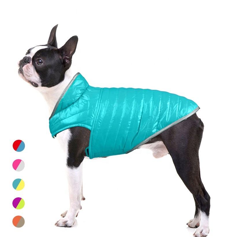 Ropa para Mascotas - Chaquetas de Perro Ligero, Doble Cara, Malla y Algodón con Colores Contrastes Reflectantes para Pequeños y Medianos Perros — imagen 1