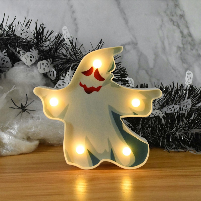 Halloween LED Lights Horror Pumpkin Ghost Bat Spider Night Lights Ornament Halloween Party Props Home Bar Table Lamp Decorations — image 20