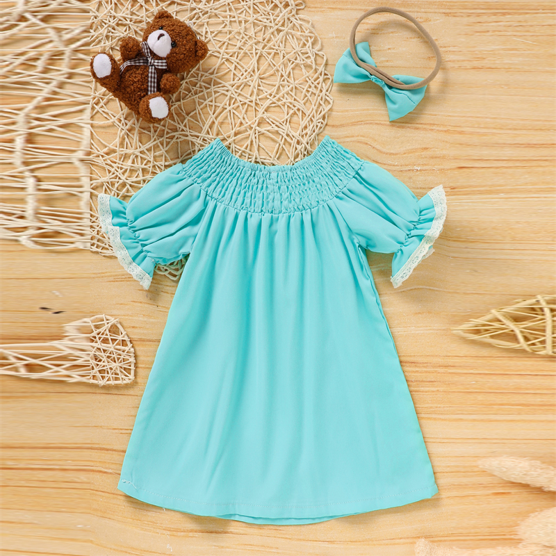 Vestido de Cordero para Niña Pequeña con Manga Rizada, Cuello y Brocado de Conejo para Verano — imagen 6