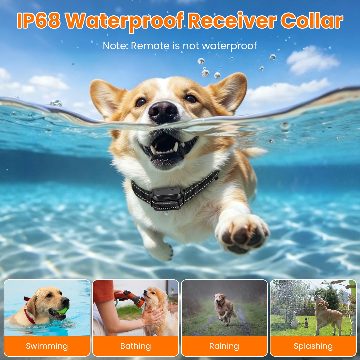 Sistema de Cerca Inalámbrica para Perros 2 en 1 con Collar de Entrenamiento, Cerca Invisible para Perros IP68 a Prueba de Agua con Alcance Ajustable de 722 Pies, Pitido, Vibración y Descarga Estática — imagen 2