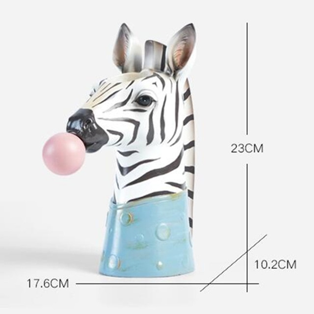 Resin Cartoon Animal Head Vase Succulents Flower vase — image 11