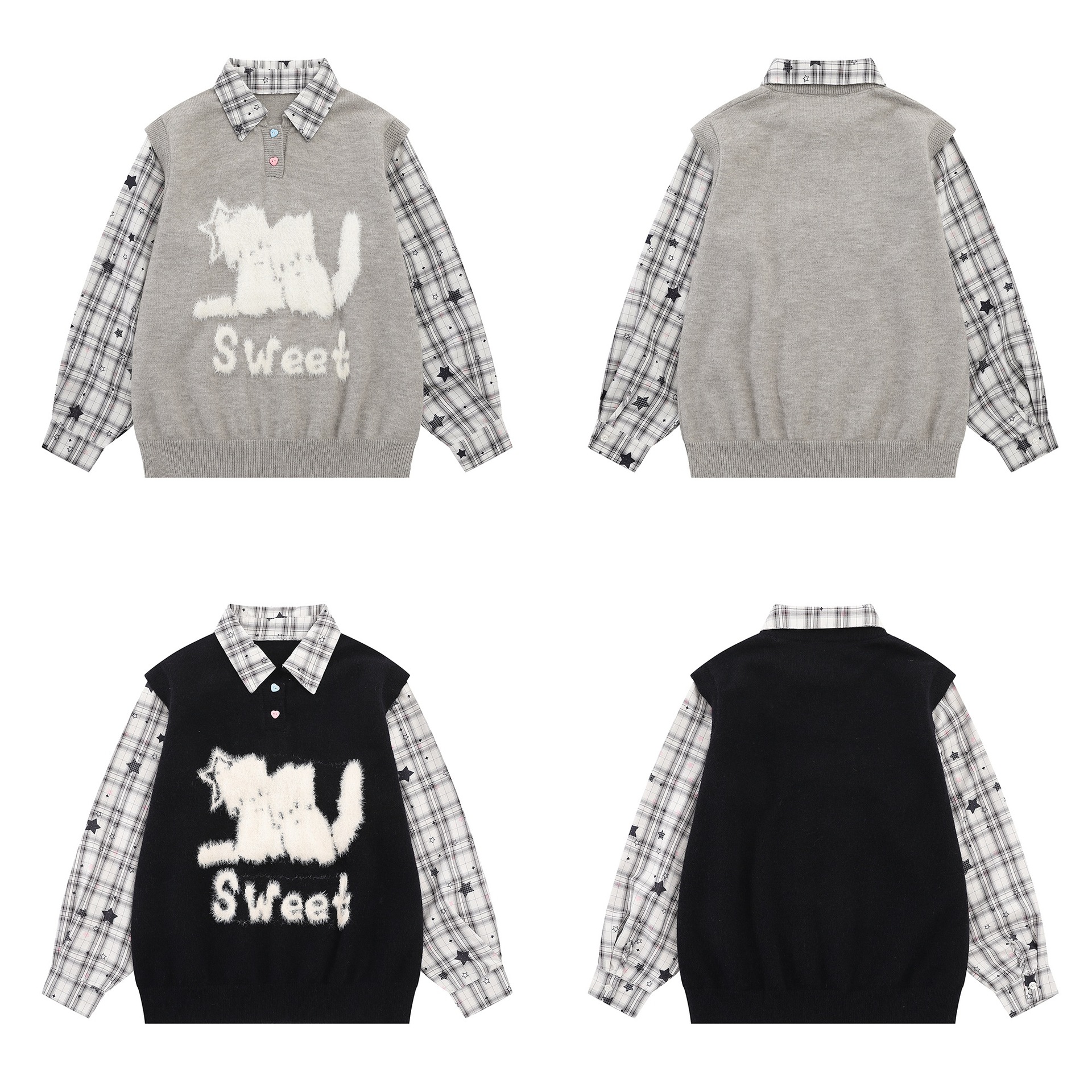 Half buttoned cat sweater — image 6