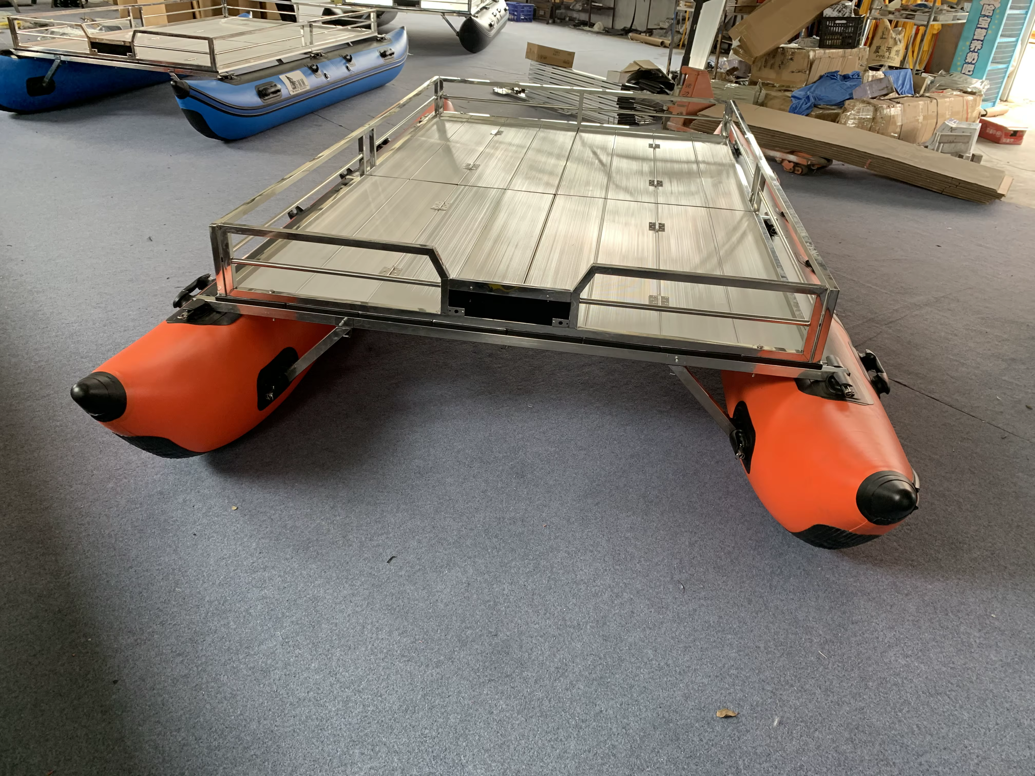 Nueva Diseño de Barco Catamarán Inflable de Aluminio 13 pies — imagen 2