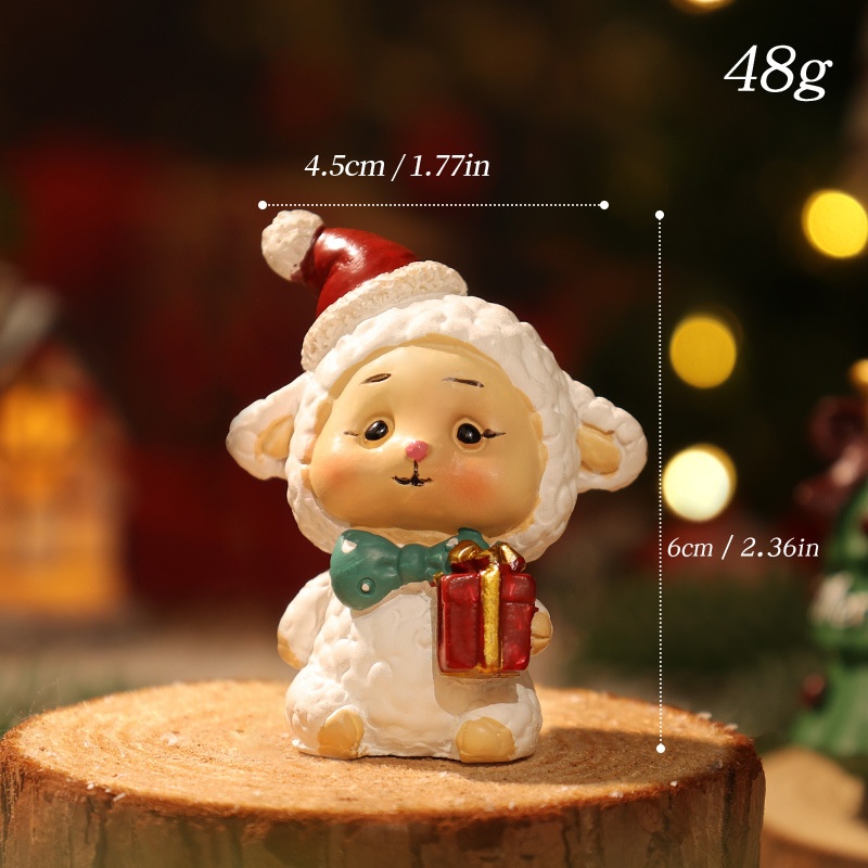 Christmas Resin Reindeer Figurine Creative Christmas Decoration Ornament for Holiday Display — image 8