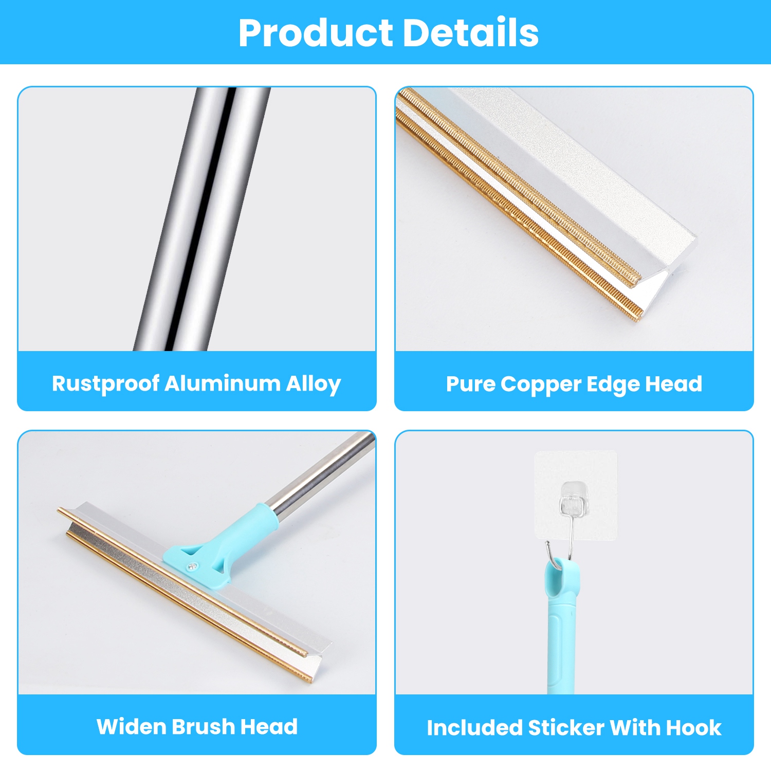 Rasador de Pelo Animal con Palo Telescopio Ajustable de 54.33 pulgadas para Alfombras, Ropa y Muebles - Eliminador de Lanas de Perros y Gatos — imagen 9