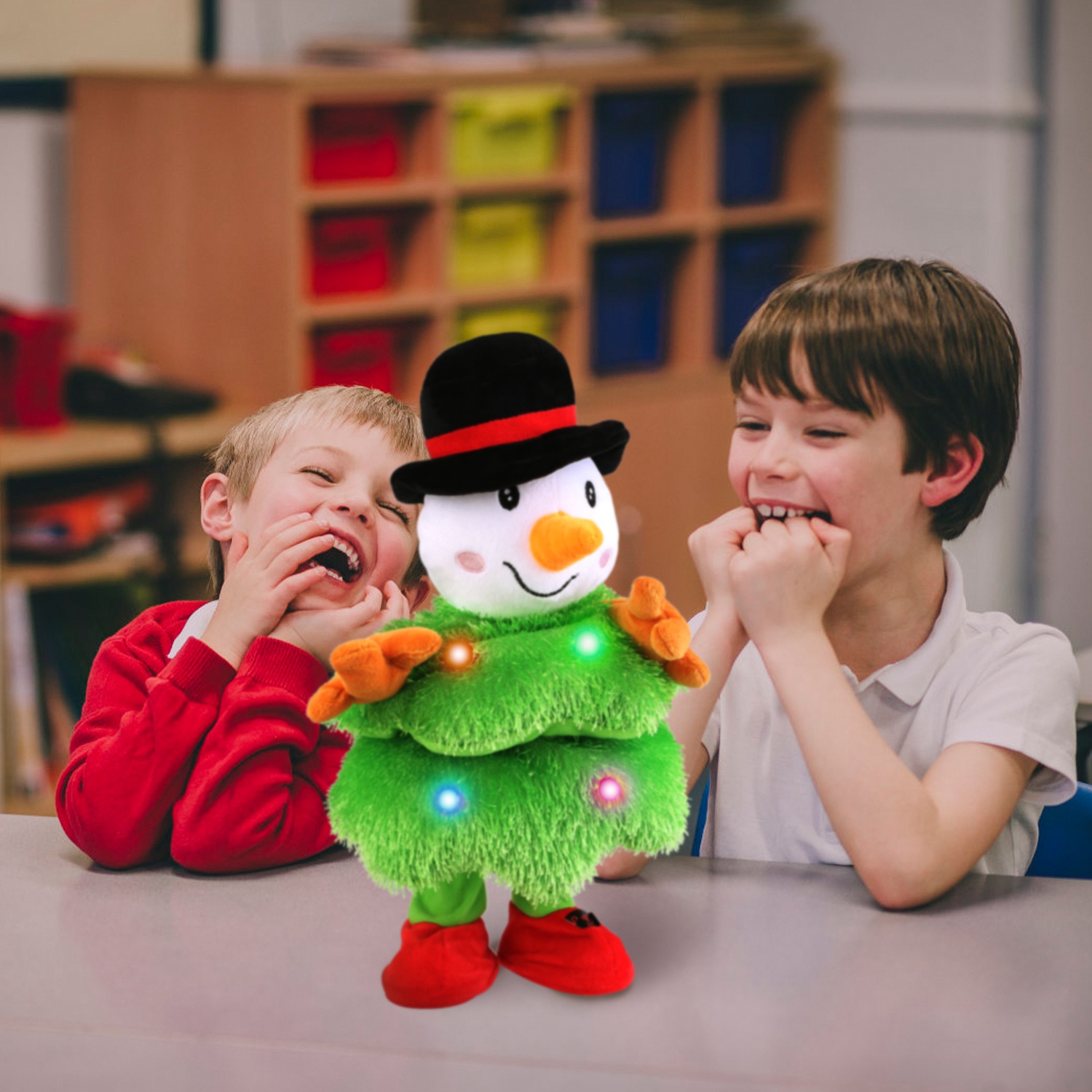 Plush de Elefante o Pinguino o Niño de Nieve con Movimientos Eléctricos que Baila, Canta y Habla Interactivamente con Canciones Divertidas para Regalos Navideños para Niños — imagen 14