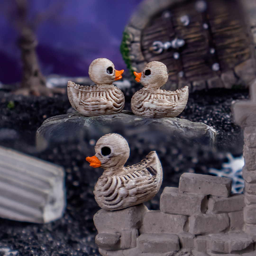 10pcs Halloween Hell Skeleton Duck Ornament DIY Jewelry Accessories Resin Craft Car Decorative Figurine — image 3