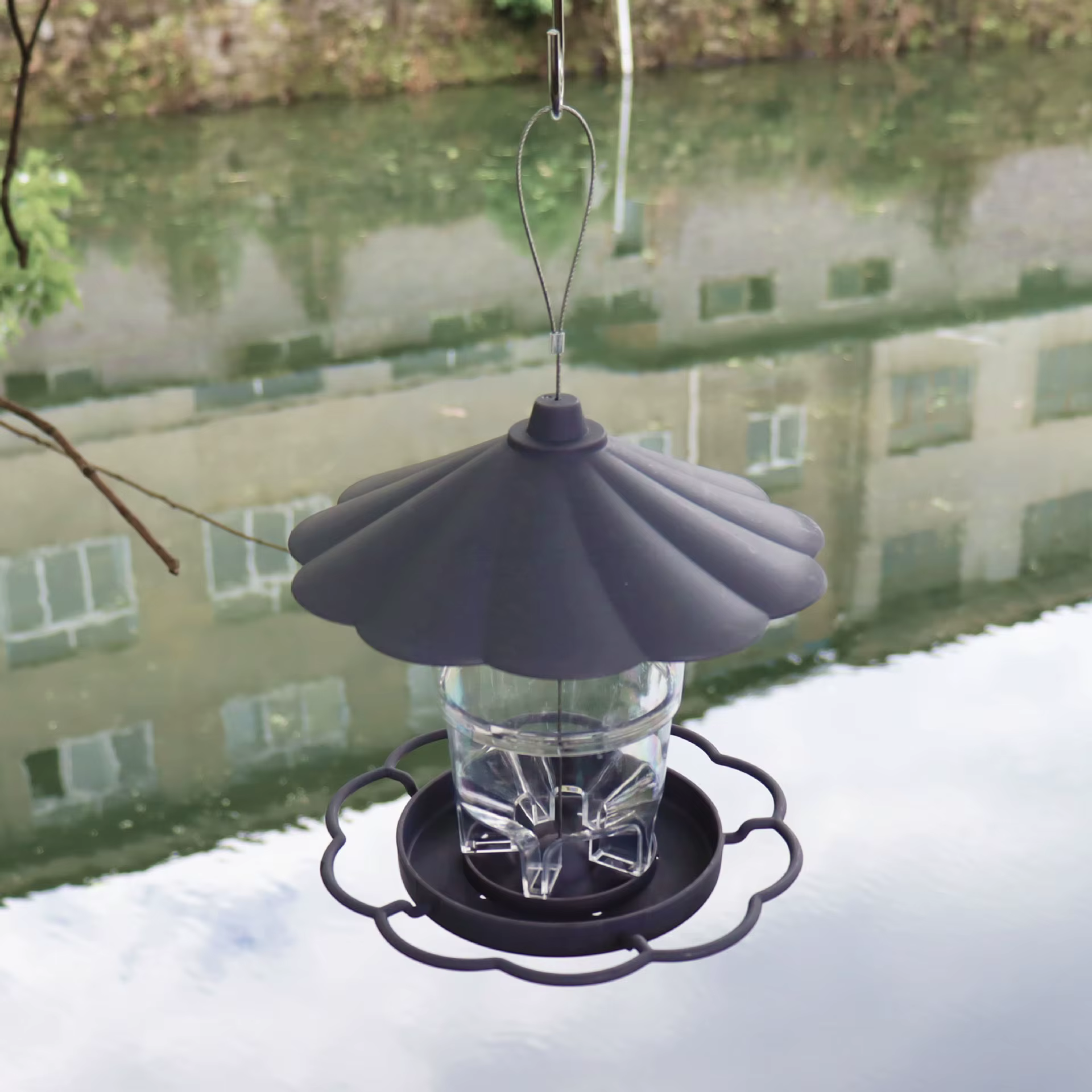 Backyard Bird Feeders Wild Bird Feeders Attract Diverse Birds with Elegant, Waterproof Lantern Bird Feeder for Outdoor Viewing — image 5