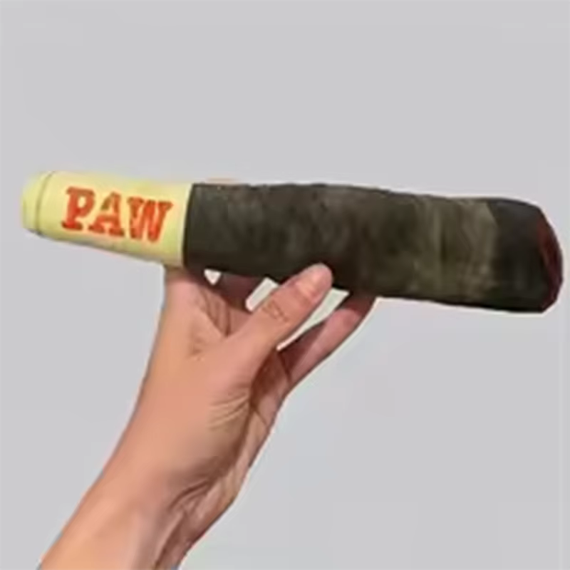 Funny Interactive Dog Toys Cigar Design Plush Squeaky Pet Toys Grinding Teeth Creative Chew Cool Stuffed Gifts for Dog Birthday — image 4