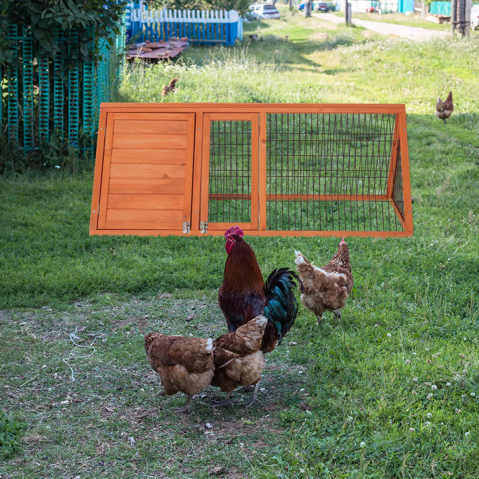 50" Wooden Rabbit Guinea Pig Hutch Wooden Rabbit Guinea Pig House — image 2