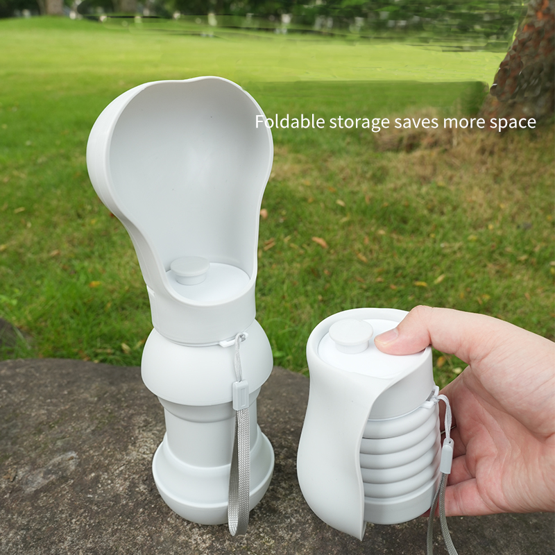 Silicone 550ml Pet Accessories Dog Mugs Products Foldable Dog Travel Water Dispenser Dog Water Bottle — image 3