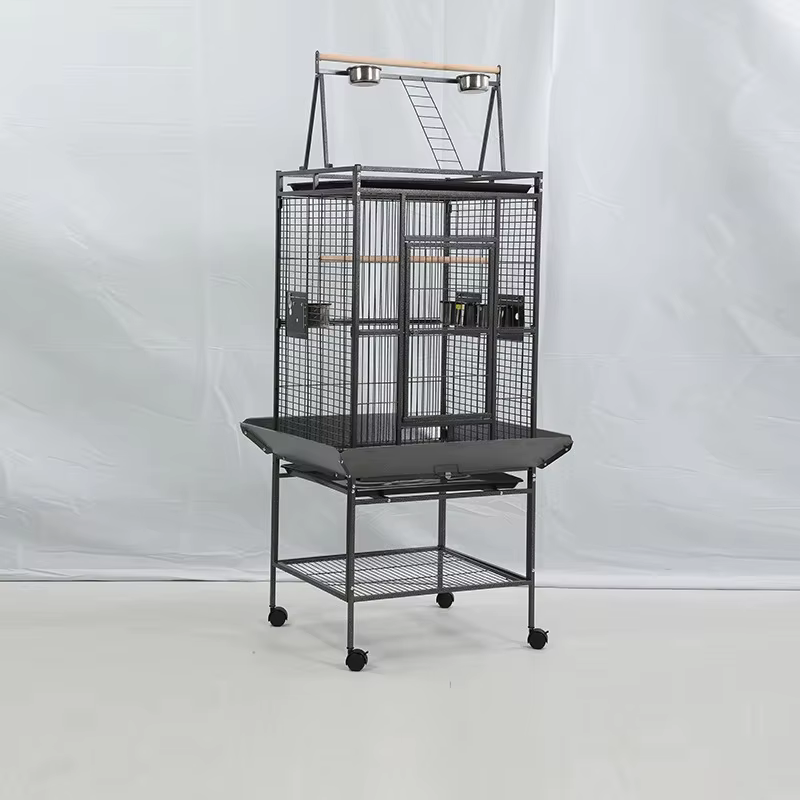 Classic Luxury Stainless Steel Frame Powder-Coated Pet Bird Cage Lockable & Durable for Small Birds Indoor/Outdoor Use — image 1
