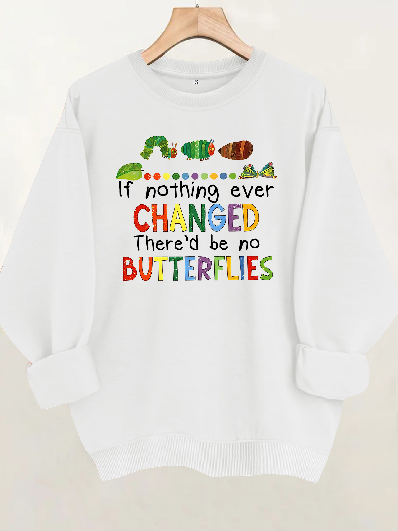 Sudadera con impresión de letra de oruga — imagen 7