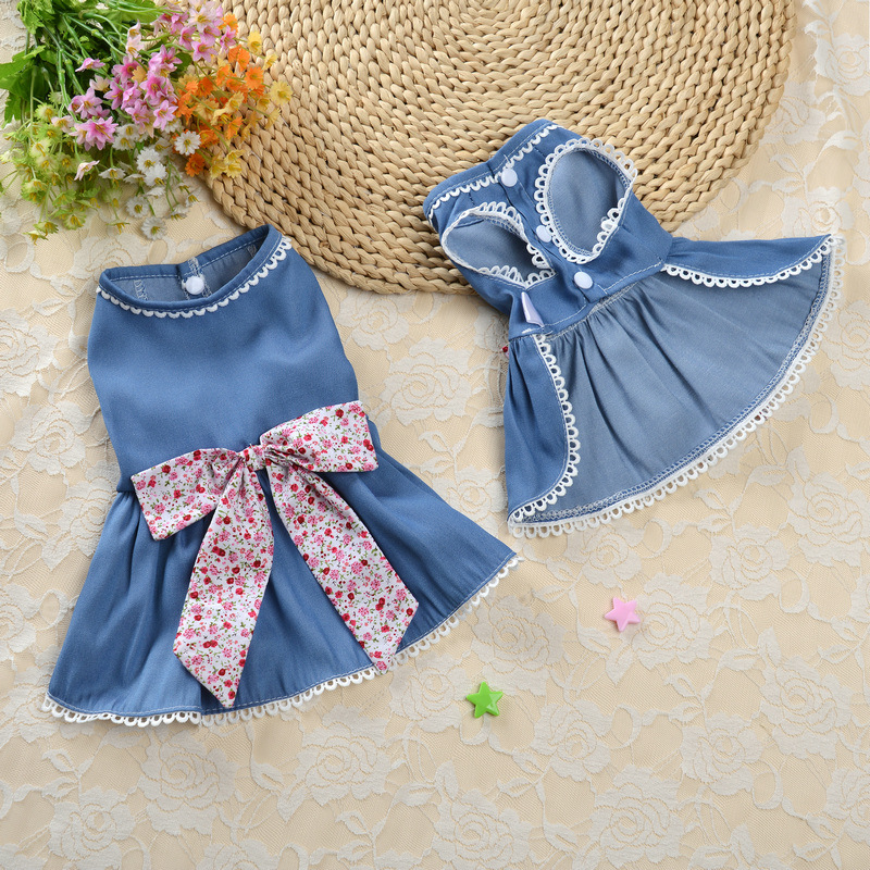 Cowboy Princess Skirt Teddy Dog Clothes Spring Autumn Pet Spring Clothes Summer Thin Section Schnauzer Bichon — image 2